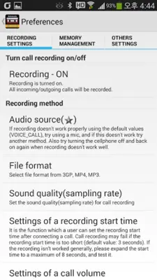 Automatic Call Recorder android App screenshot 0